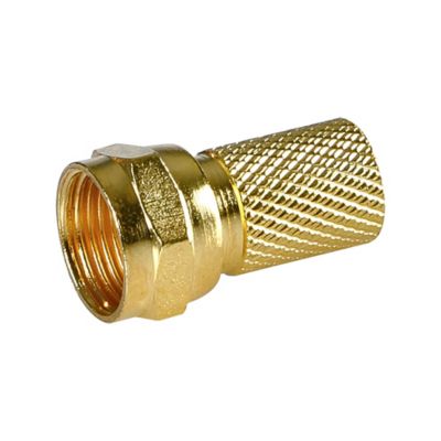 Image showing  VH5910R Gold-Plated RG Twist-on F-Connectors, 10 Count