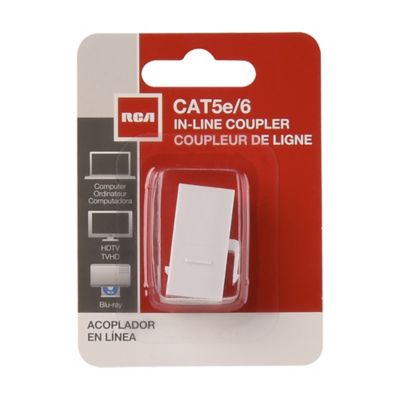 Image showing  CAT-5E/6 in.-Line Coupler, White