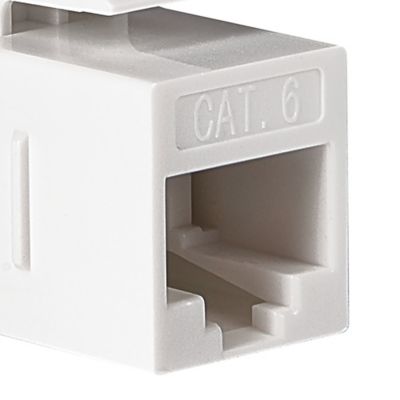 Image showing 5 th RCA CAT-5E/6 in.-Line Coupler, White