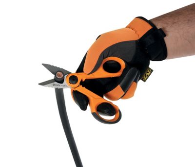 Image showing  Electrician's Scissors, Micro-teeth, Cable Cutting Groove, Crimping for Tube Terminals