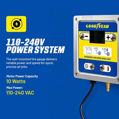 Image showing  Tire Pressure Gauge LCD Display Inflator Wall Mountable Automatic