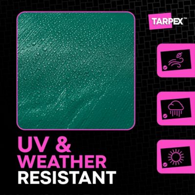 Image showing  12 ft. x 16 ft. Waterproof Heavy-Duty 10 Mil Polyethylene Tarp, Green/Black