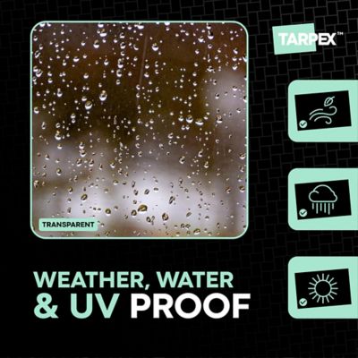 Image showing 4 th Tarpex 8 ft. x 10 ft. 20 Mil Fire-Retardant Super Heavy-Duty PVC Vinyl Tarp, Transparent Clear
