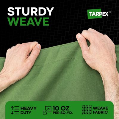 Image showing  6 ft. x 10 ft. 10 oz. Canvas Tarp, Green