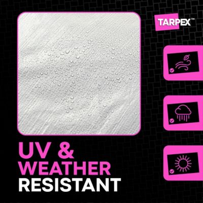 Image showing  50 ft. x 50 ft. Waterproof Heavy-Duty 10 Mil Polyethylene Tarp, Silver/Black