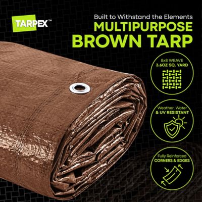Image showing  12 ft. x 25 ft. Polyethylene Tarp, Brown