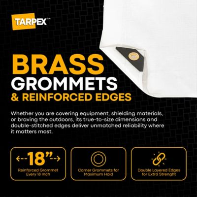 Image showing  40 ft. x 60 ft. Extra Heavy-Duty Weatherproof Tarp, White