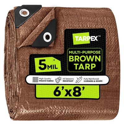 Tarpex 6 ft. x 8 ft. Polyethylene Tarp, Brown