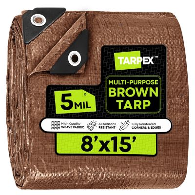 Tarpex 8 ft. x 15 ft. Polyethylene Tarp, Brown