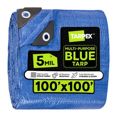 Tarpex 100 ft. x 100 ft. Polyethylene Tarp, Blue