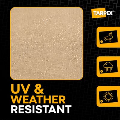 Image showing  12 ft. x 16 ft. Extra Heavy-Duty Weatherproof Tarp, Tan