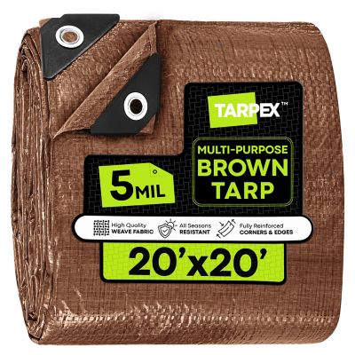 Tarpex 20 ft. x 20 ft. Polyethylene Tarp, Brown