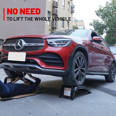 Image showing 5 th Uriah Products 8000 lb. Solid Steel Auto Ramp Set