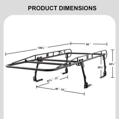 Image showing 5 th Vantana 800 lb. Universal Steel Over-Cab Full-Size Truck Rack