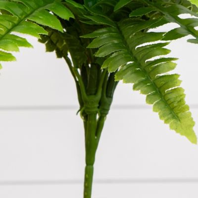 Image showing  19 in. UV Resistant Artificial Boston Fern (Indoor/Outdoor) - Set of 2