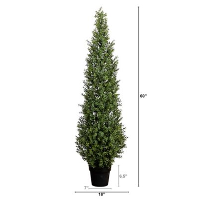 Image showing  5 ft. UV Resistant Artificial Boxwood Topiary Tree (Indoor/Outdoor)