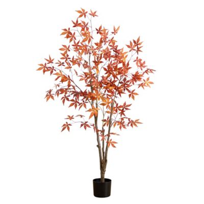 Nearly Natural 5 ft. Autumn Japanese Maple Artificial Fall Tree