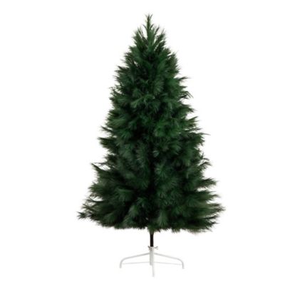 Nearly Natural 6 ft. Artificial Green Pampas Grass Christmas Tree