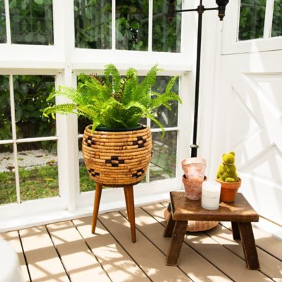 Image showing  23 in. UV Resistant Artificial Boston Fern Plant with Real Touch Leaves (Indoor/Outdoor)