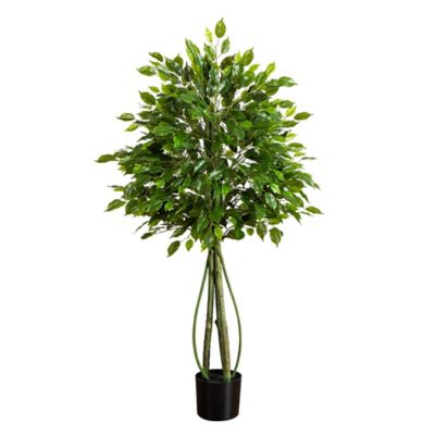 Nearly Natural 4.5 ft. UV Resistant Artificial Ficus Tree (Indoor/Outdoor)