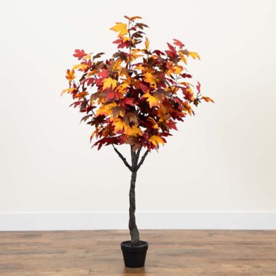 Image showing  5 ft. Autumn Smoky Maple Artificial Fall Tree