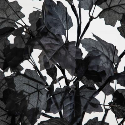 Image showing  2 ft. Pre-Lit Artificial Halloween Black Maple Tree with 24 Orange & Purple LED Lights