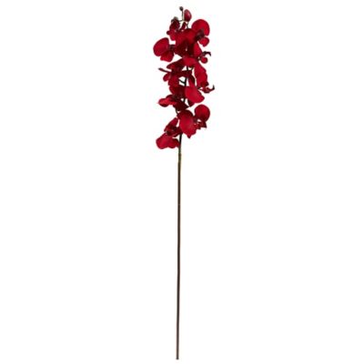 Nearly Natural 36 in. Christmas Phalaenopsis Orchid Artificial Flower (Set of 4)