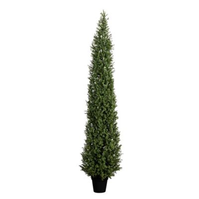 Nearly Natural 8 ft. UV Resistant Artificial Boxwood Topiary Tree (Indoor/Outdoor)
