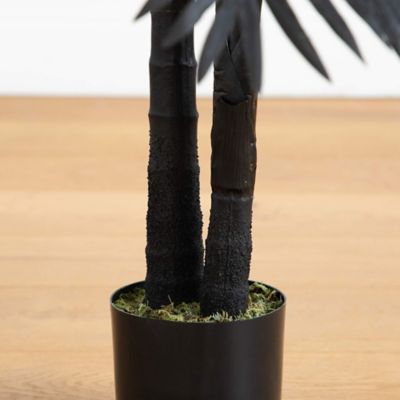 Image showing  4 ft. Artificial Halloween Black Golden Cane Tree