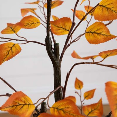 Image showing  4 ft. Autumn Birch Leaf Artificial Fall Tree
