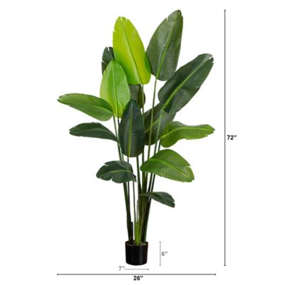 Image showing  6 ft. UV Resistant Artificial Travelers Palm Tree (Indoor/Outdoor)