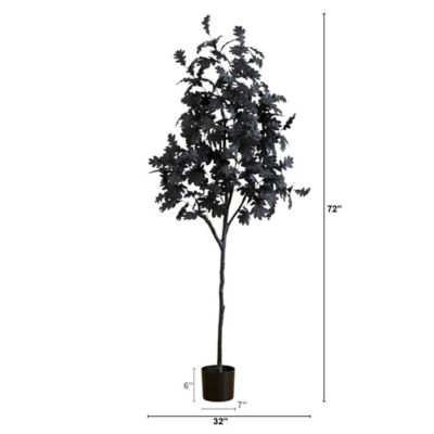 Image showing  6 ft. Artificial Halloween Black Oak Tree