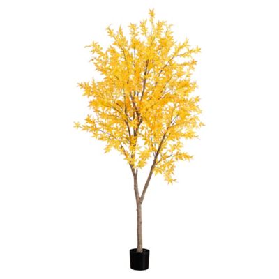 Nearly Natural 8 ft. Autumn Maple Artificial Fall Tree