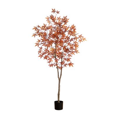 Nearly Natural 6 ft. Autumn Japanese Maple Artificial Fall Tree