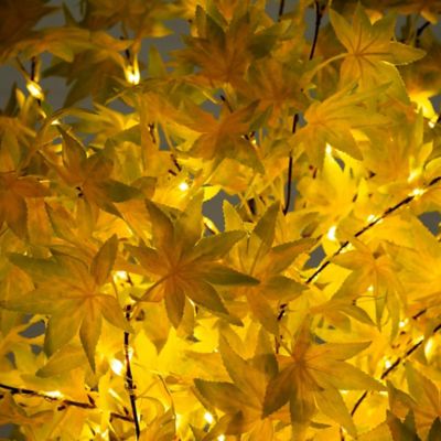 Image showing  6 ft. Pre-Lit Yellow Autumn Maple Artificial Fall Tree with 350 Warm White LED Lights