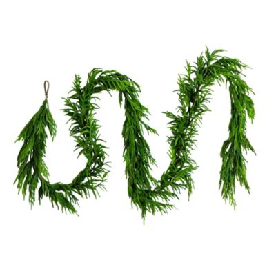 Nearly Natural 15 ft. Artificial Real Touch Norfolk Island Pine Garland with Natural Look