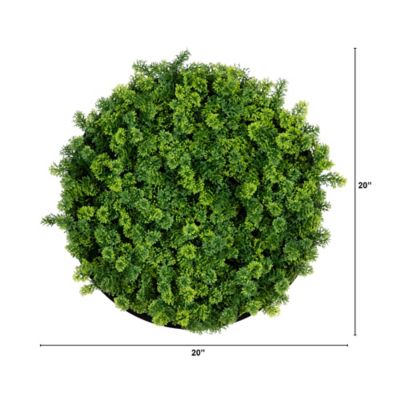 Image showing  20 in. UV Resistant Irish Green Meadow Artificial Living Wall Art Panel in Black Aluminum Frame (Indoor/Outdoor)