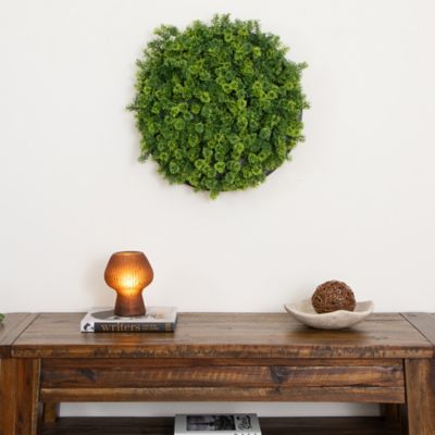 Image showing  20 in. UV Resistant Irish Green Meadow Artificial Living Wall Art Panel in Black Aluminum Frame (Indoor/Outdoor)