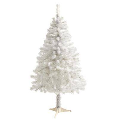 Nearly Natural 5 ft. White Artificial Christmas Tree with 350 Bendable Branches