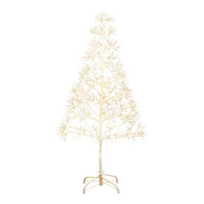 Nearly Natural 4 ft. Pre-Lit Artificial White Starburst Tree with 800 Fairy Warm White LED Lights