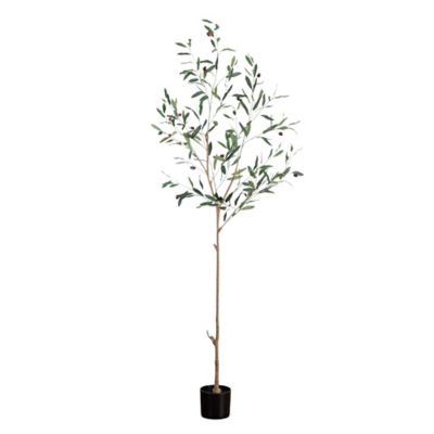 Nearly Natural 6 ft. Artificial Slim Minimalist Olive Tree