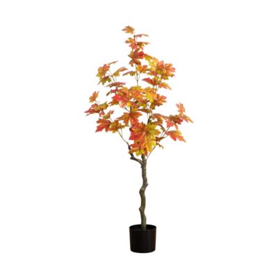 Nearly Natural 4 ft. Autumn Maple Artificial Fall Tree