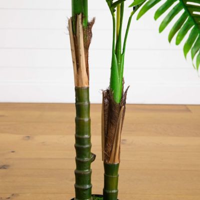 Image showing  4 ft. UV Resistant Artificial Double Robellini Palm Tree (Indoor/Outdoor)
