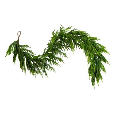 Nearly Natural 6 ft. Artificial Real Touch Norfolk Island Pine Garland with Natural Look