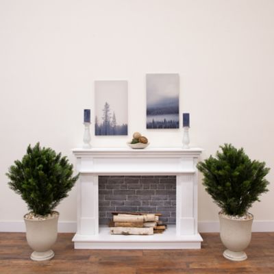 Image showing  3 ft. Artificial Cedar Tree UV Resistant (Indoor/Outdoor) - Set of 2