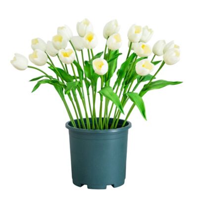 Nearly Natural 2 ft. UV Resistant Artificial Tulip Plant (Indoor/Outdoor)