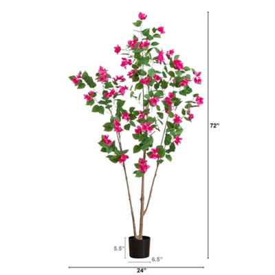 Image showing  6 ft. Artificial Minimalist Bougainvillea Tree