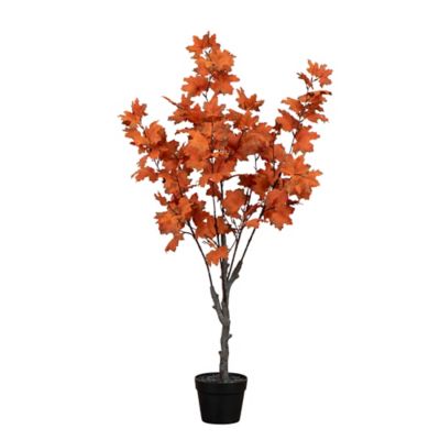 Nearly Natural 4 ft. Autumn Smoky Maple Artificial Fall Tree