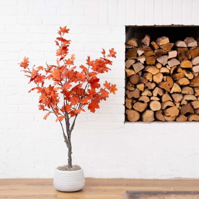 Image showing  4 ft. Autumn Smoky Maple Artificial Fall Tree