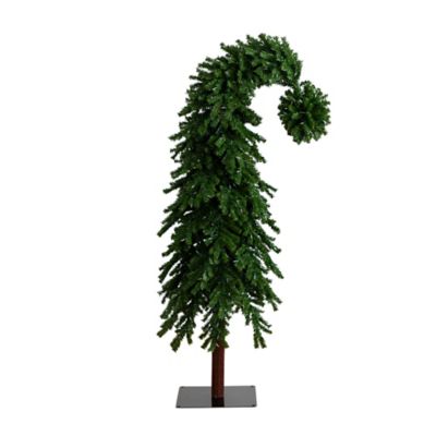 Nearly Natural 7 ft. Holiday Green Santa's Hat Christmas Tree with 500 LED Lights and 1275 Bendable Branches